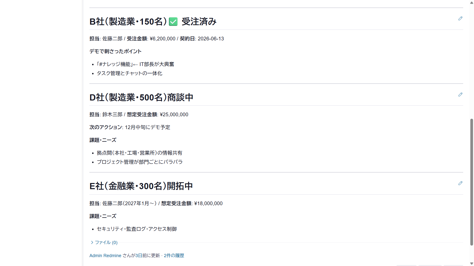 WeaverWiki — 商談中・開拓中の顧客情報をチーム全体で共有・蓄積